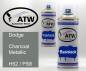 Preview: Dodge, Charcoal Metallic, H52 / PS8: 400ml Sprühdose + 400ml Klarlack - Set, von ATW Autoteile West.
